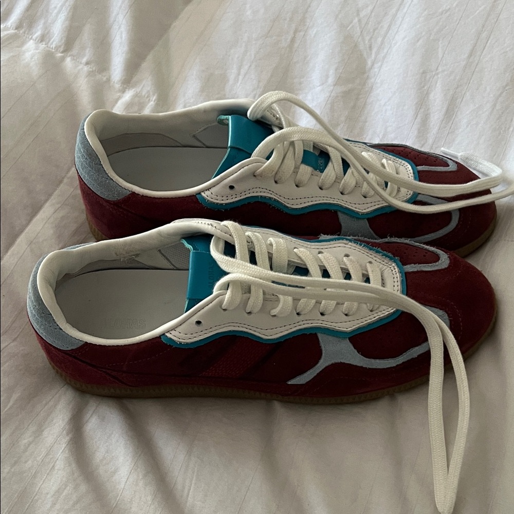 ALOHAS Burgundy and Teal Athletic Shoes